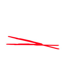 Hand drawn red pencil line