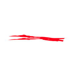 Hand drawn red pencil line