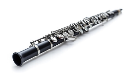 A striking image of a clarinet, captured in high definition, with intricate details and a sleek design. Perfect for musicians, performers, and music enthusiasts.