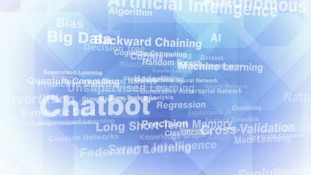 Ai lettering abstract background of skepticism worry and mistrust in future of technology, machine learning, and artificial intelligence algorithms