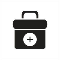 first aid box vector icon line template