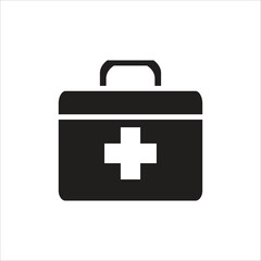 first aid box vector icon line template