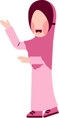 Hijab Girl With Explaining Gesture