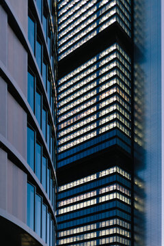 Modern architecture detail in Madrid, Spain