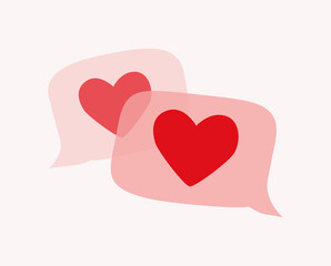 Social media online platform concept, online social communication on applications, Photo frame with heart and love emoji
