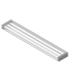 3D rendering illustration of an industrial old fluorescent lamp