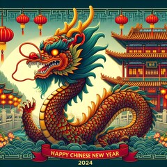 Obraz premium Vibrant Chinese Dragon Dance Performance Celebrating Lunar New Year at Night