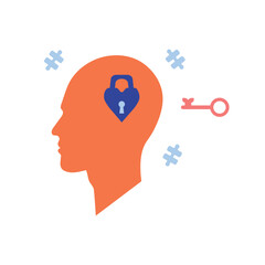 Mental health concept.. Vector illustration.