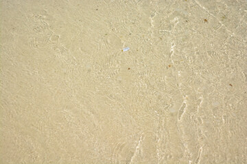Clean and clear light blue water of Caribbean sea.	