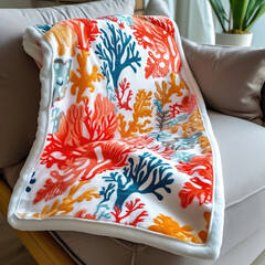 Coral and Plush Fleece Blanket
