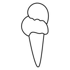 ice cream childrens day color cold sweet food icon element horn stick doodle