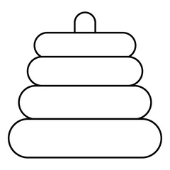 Obraz premium pyramid toy childrens color development play pattern textile doodle coloring