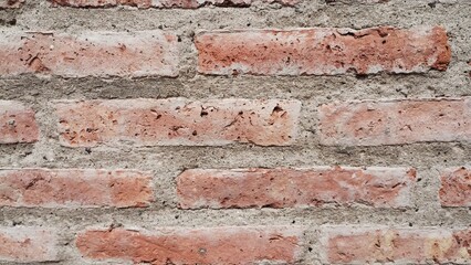 Pared de ladrillos desgastada de cerca para fondo