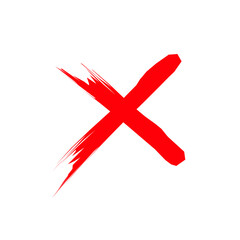 Obraz premium Hand drawn cross brush stroke