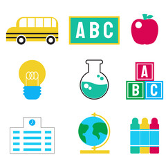 The education icon for kid or school concept.