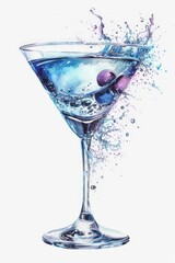 digital painting faboulous martini cocktail 