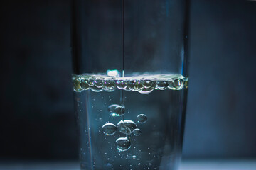 water pouring into glass