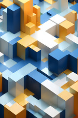 Fototapeta premium Abstract background made of cubes, abstract 3d cubes, geometric cube abstract.