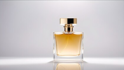 Expensive perfume bottle with gold trim