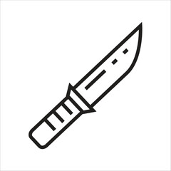 knife vector icon line template