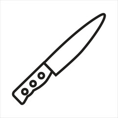 knife vector icon line template