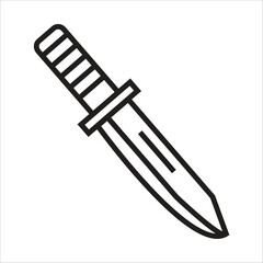 knife vector icon line template