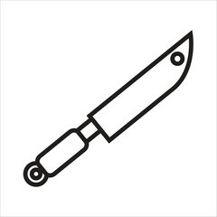 knife vector icon line template