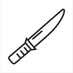 knife vector icon line template