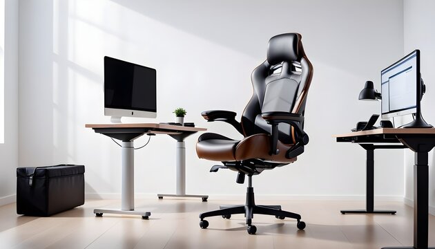 Office chair and ergonomic desk setup