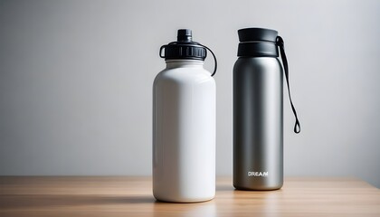 Sports water bottle and workout gear