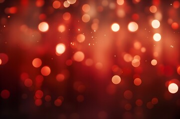 Fototapeta premium Abstract red bokeh lights. Red bokeh background. Generative AI