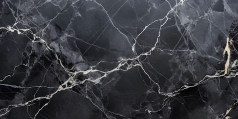 Wide dark gray marble banner abstract stone background. Stone texture. Close-up. Black rock grunge backdrop with copy space