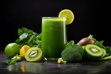 Green fruit smoothie