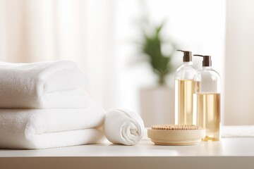 spa still life with soap and towel