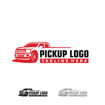 Pickup Truck Logo Design. Simple and Modern. Vector illustration
