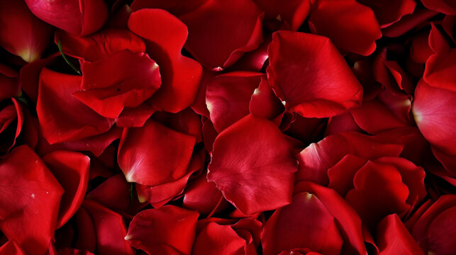 Background with red romantic rose petals. Red roses. valentine's day. rose gift. symbol of love. wallpaper.