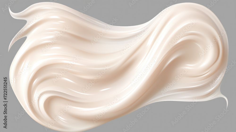 Aufkleber close-up view of white liquid on gray background. this image can be used to represent concepts such 