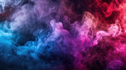 colorful smoke on dark background
