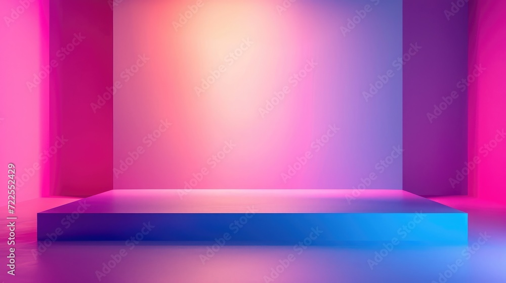 Poster empty studio gradient background and display product