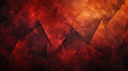 Fiery red brown burnt orange copper black abstract background. Geometric shape. Color gradient. - obrazy, fototapety, plakaty