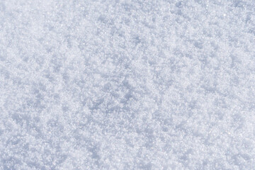 An image capturing the intricate details of freshly fallen snow, highlighting the pattern and texture created by individual snowflakes.