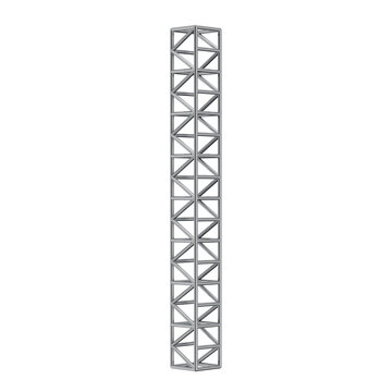 Steel truss beam seamless structure. 3d metal structure. 3d render of metal steel structure, industrial structure building with transparent background