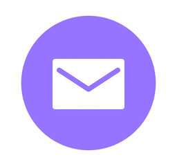 シンプルな紫色のメールアイコン