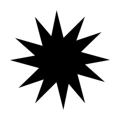 black and white star