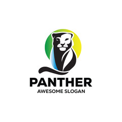 vector panther mascot illustration logo design