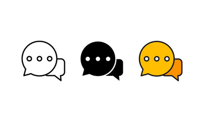 
Chat and Speech Bubble icon vector illustration logo template for many purpose. Vector icon line, black and colorful style on white background

