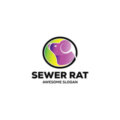 rat simple mascot logo design illustration