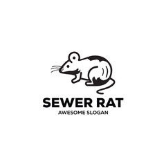 rat simple mascot logo design illustration