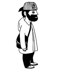 Isometric Black and White Charakter