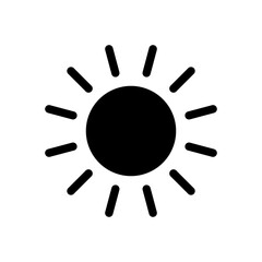 Sun icon vector. Brightness Icon vector